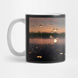 Sunset Lake Raindrops At The Break Of Sunset Mug